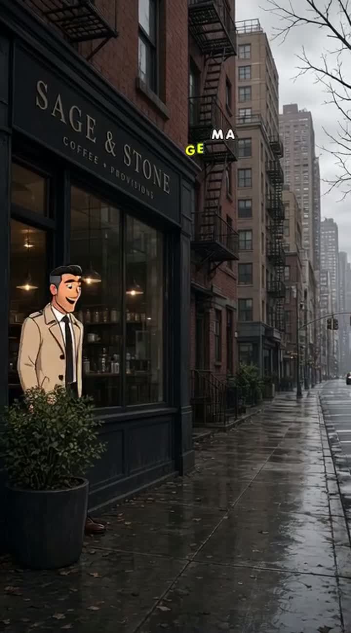 A detailed 2D animated cartoon with a realistic… — AI cartoon