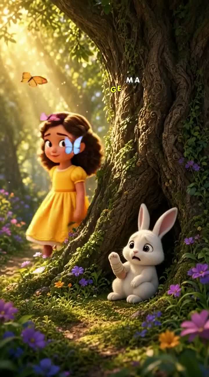 Colourful, high-quality 3D cartoon animation in a magical… — AI cartoon