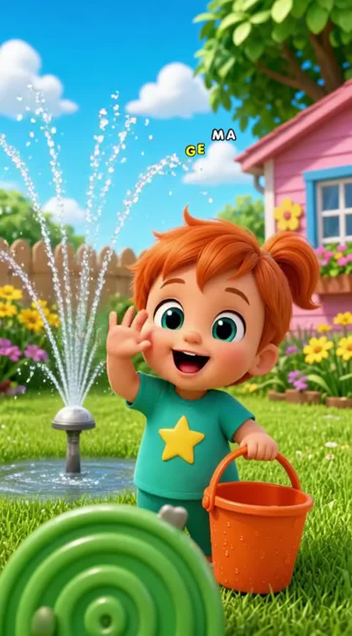 Bucket Splash Song" | Nursery Rhymes & Kids Songs — AI cartoon