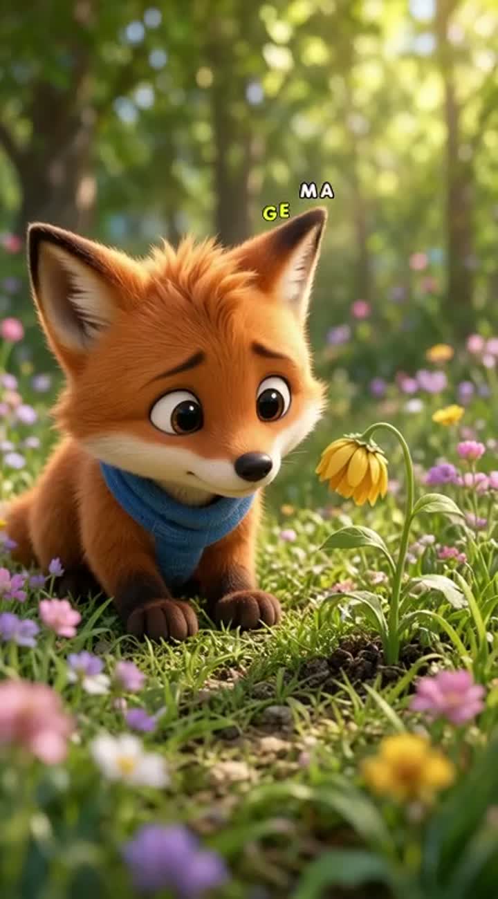 A vibrant, heartwarming 3D cartoon in the style of modern… — AI cartoon