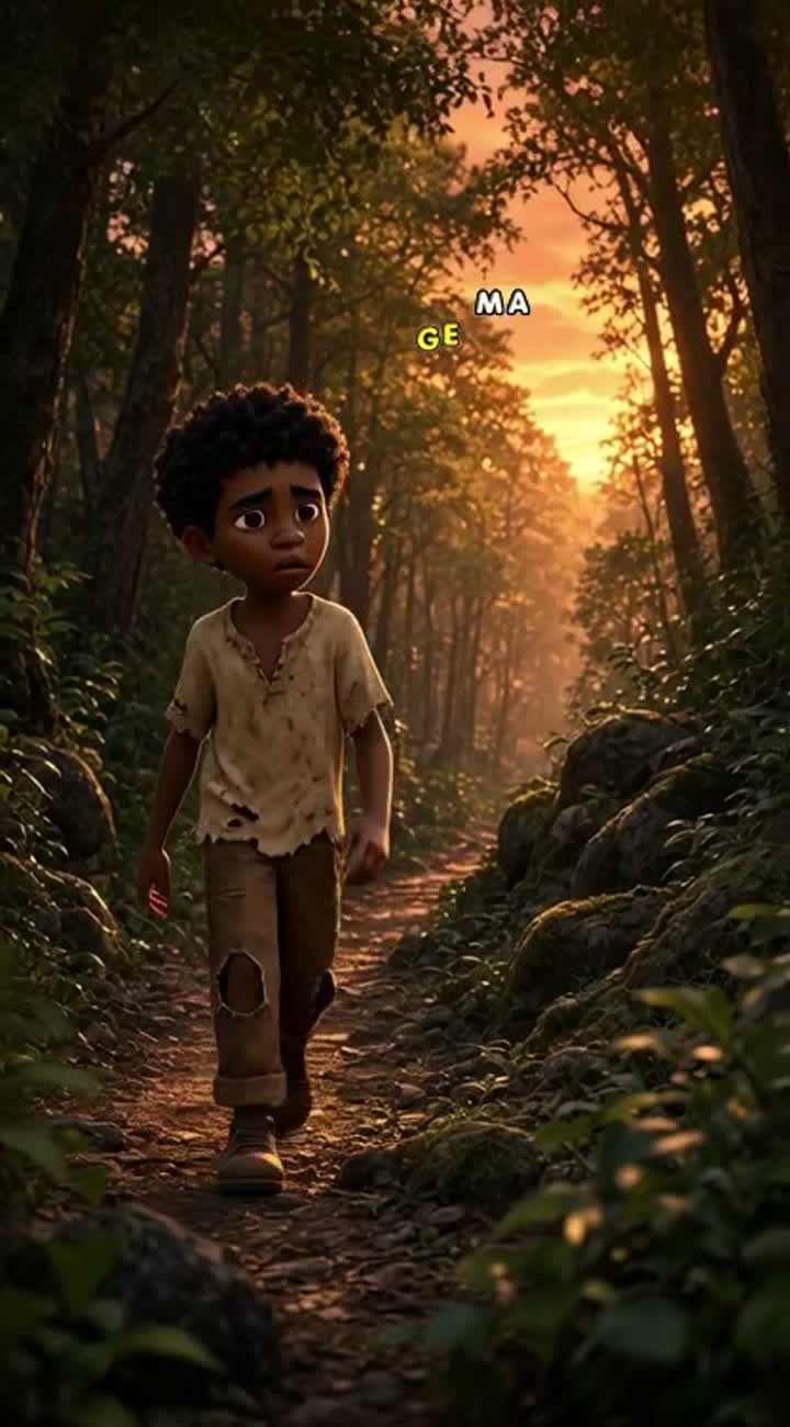 A 10-year-old boy named Noah, with dark skin and short curly black… — AI cartoon