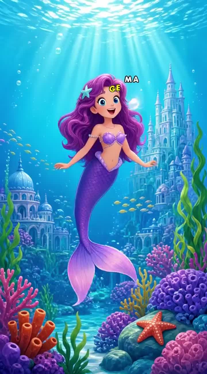  The Mermaid Who Lost Her Magic Pearl — AI cartoon