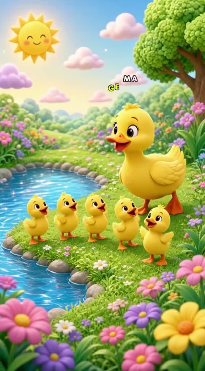 Colourful 3D cartoon nursery rhyme video for toddlers — AI cartoon