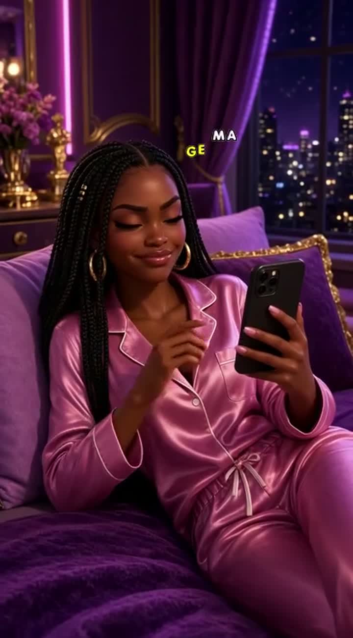 Realistic skin and satin fabric textures… — AI cartoon
