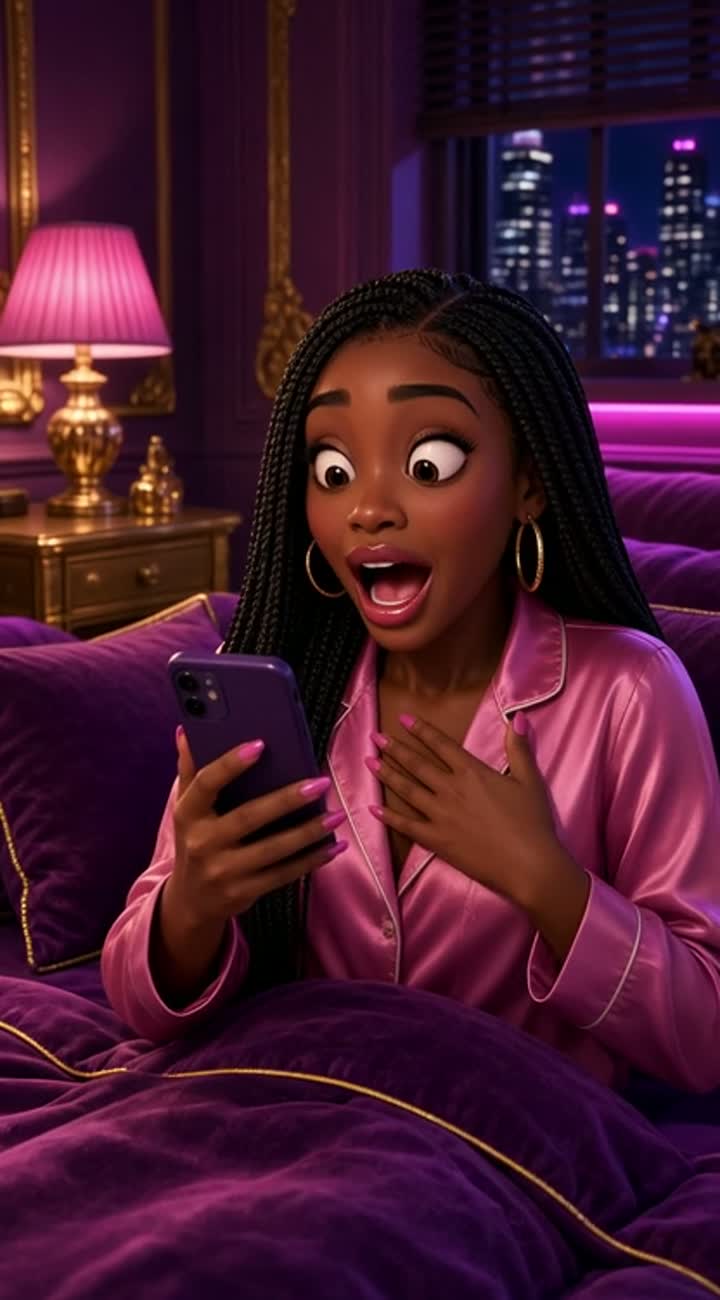 Vertical 9:16 cinematic 3D animated comedy-drama titled "BESTIE… — AI cartoon