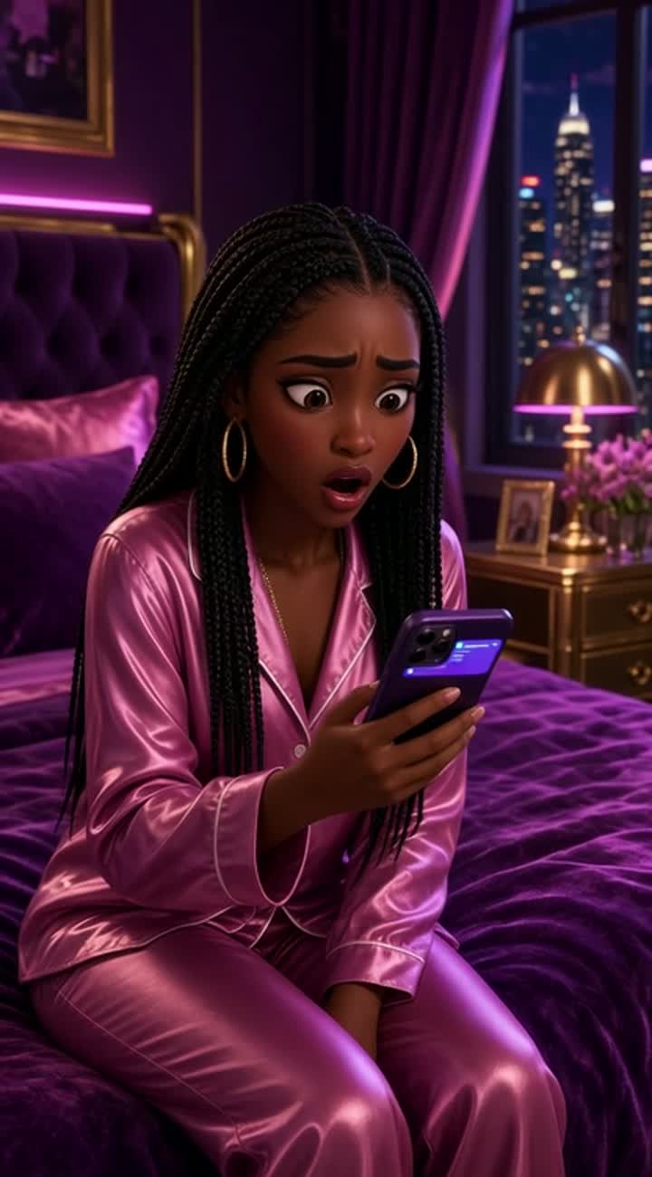Vertical 9:16 cinematic 3D animated comedy-drama titled "BESTIE… — AI cartoon