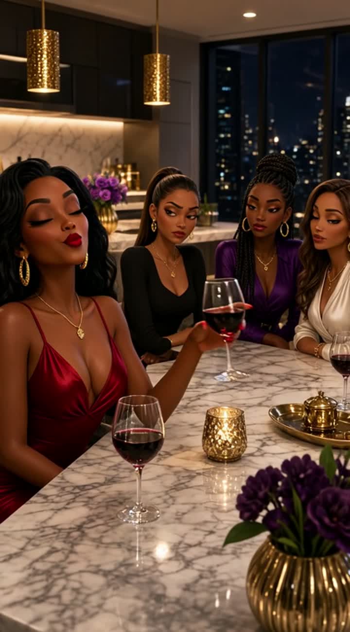 BESTIE AFTER DARK: "COCO, YOU LYING! — AI cartoon