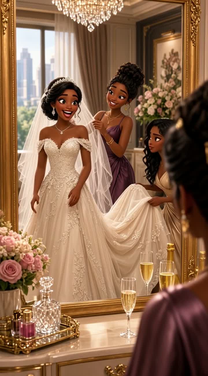 The vibe: Luxury Atlanta wedding — AI cartoon