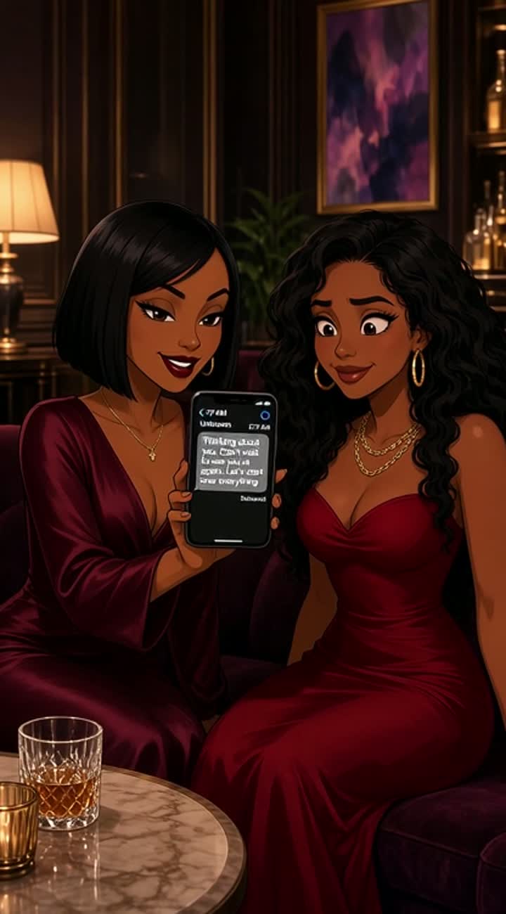 Sade Williams, a beautiful Black woman with warm caramel skin… — AI cartoon