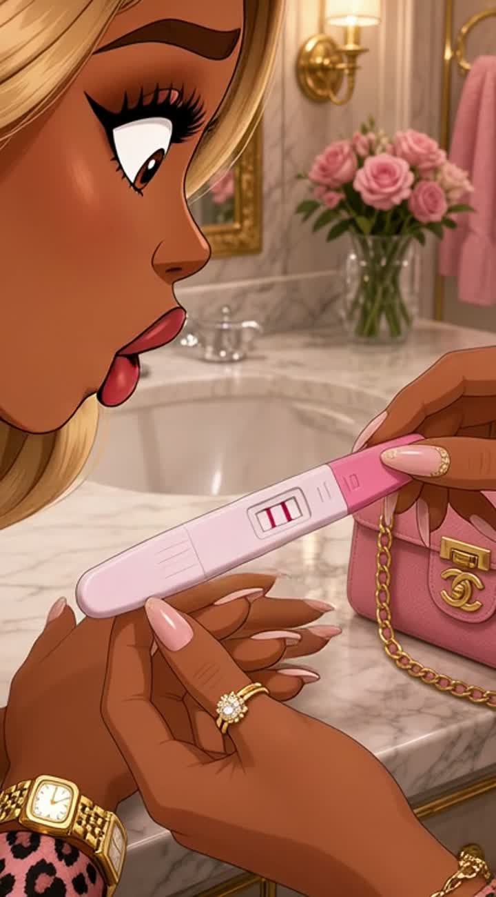 COCO: Honey-blonde hair, flawless makeup… — AI cartoon