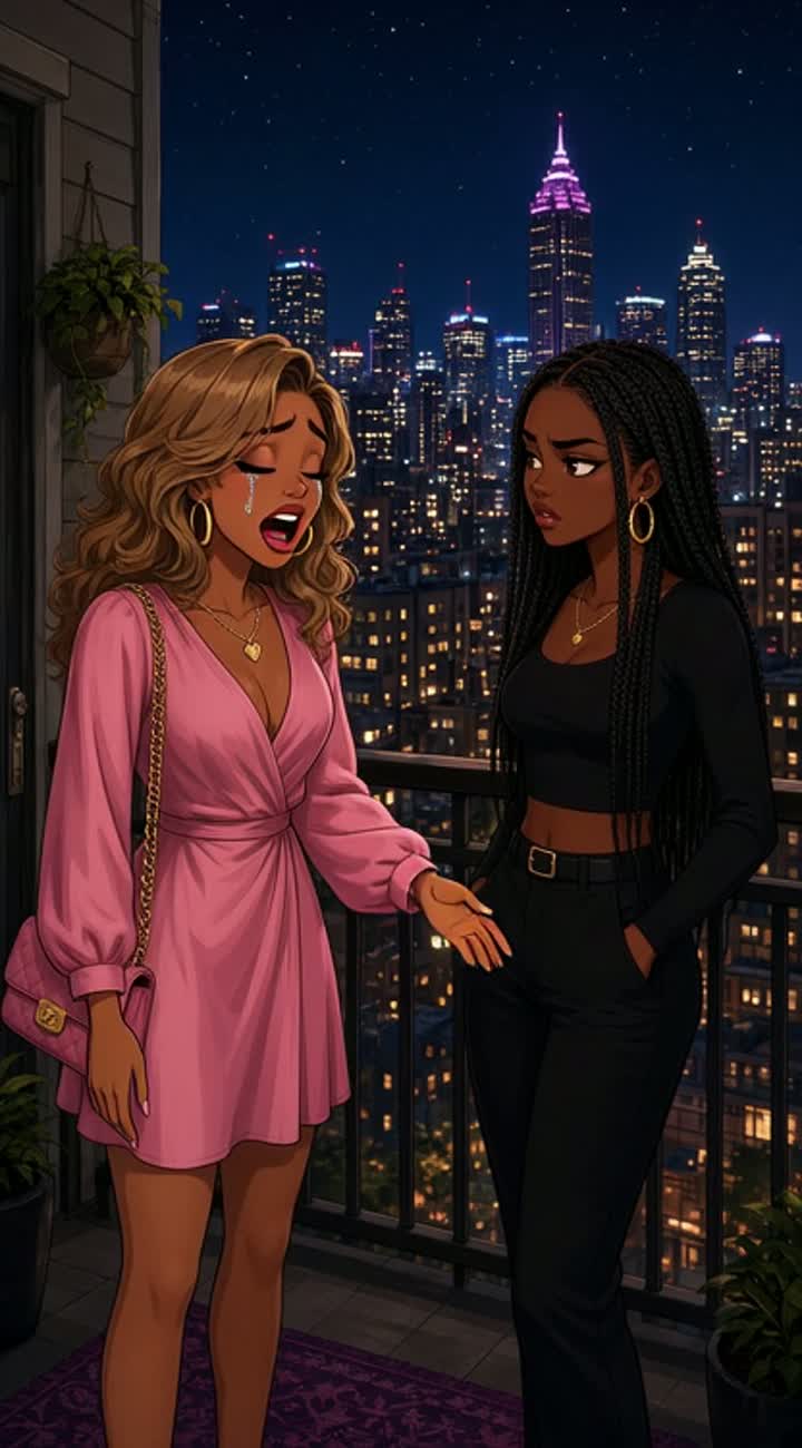 COCO: Honey-blonde hair, flawless makeup… — AI cartoon