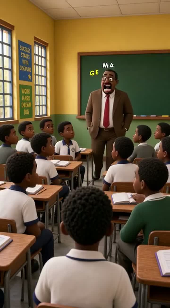 The Student Who Felt Sorry for the Teacher — AI cartoon