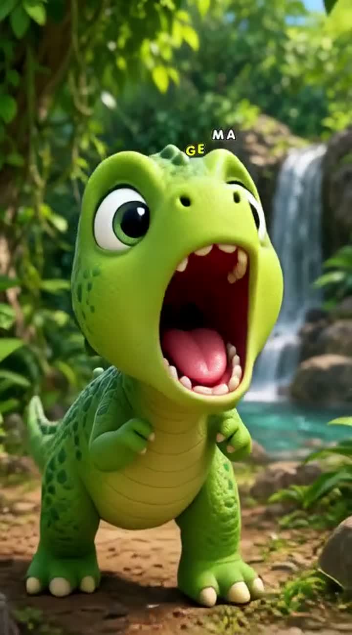 The Baby Dinosaur Who Couldn't Roar! — AI cartoon