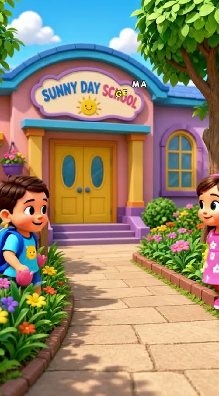 A cute 3D cartoon for children learning English — AI cartoon