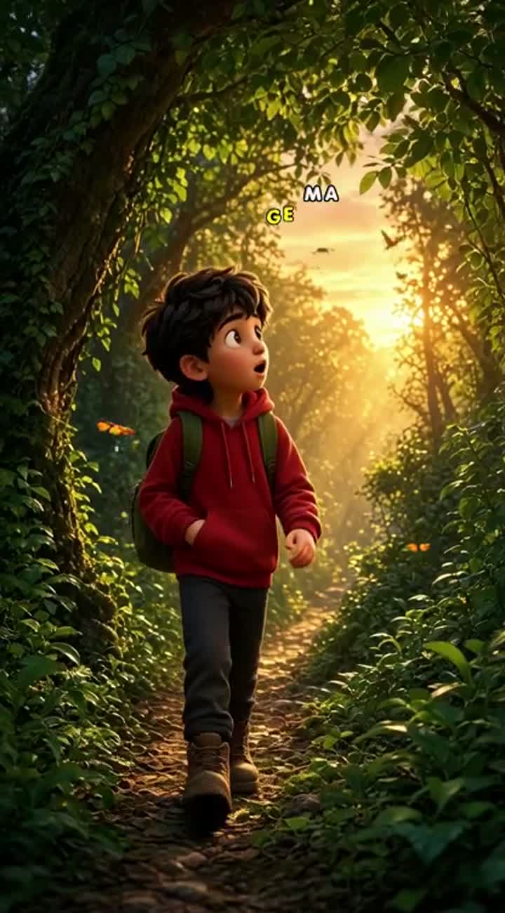 Beautiful 3D animated cartoon short film about a little boy… — AI cartoon