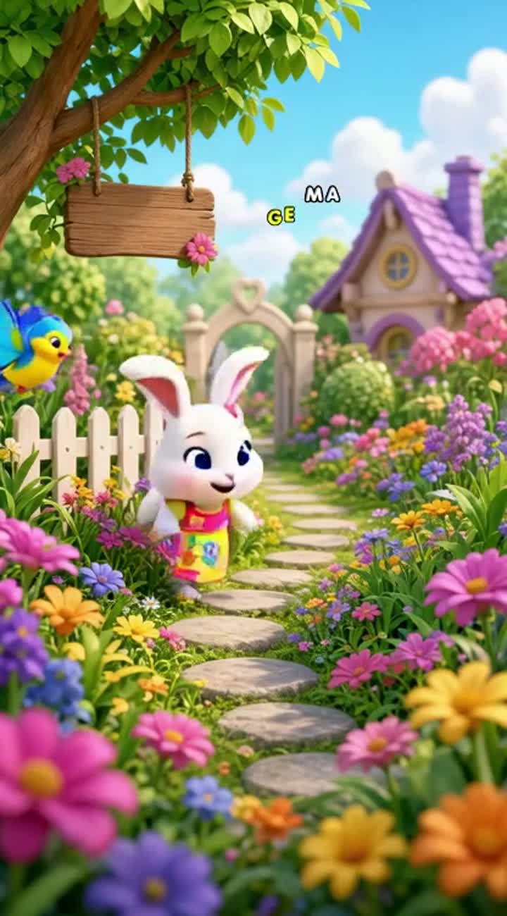 Colorful, cute 3D cartoon for children aged 3-6 — AI cartoon