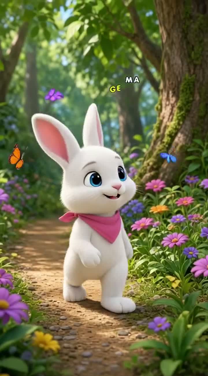 Momo the Little Rabbit and the Magic Tree — AI cartoon