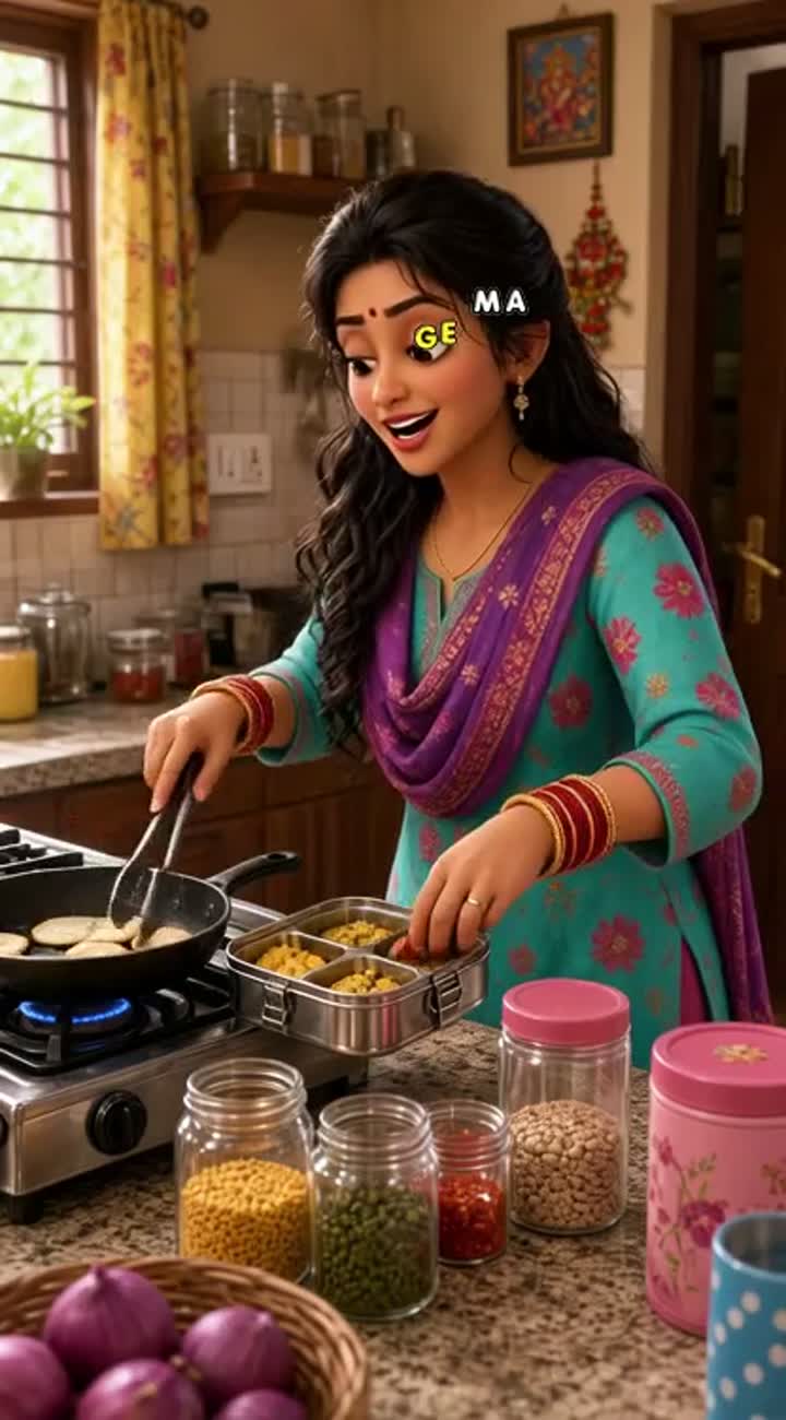 Vibrant, colourful, smooth high-quality 3D family animation… — AI cartoon