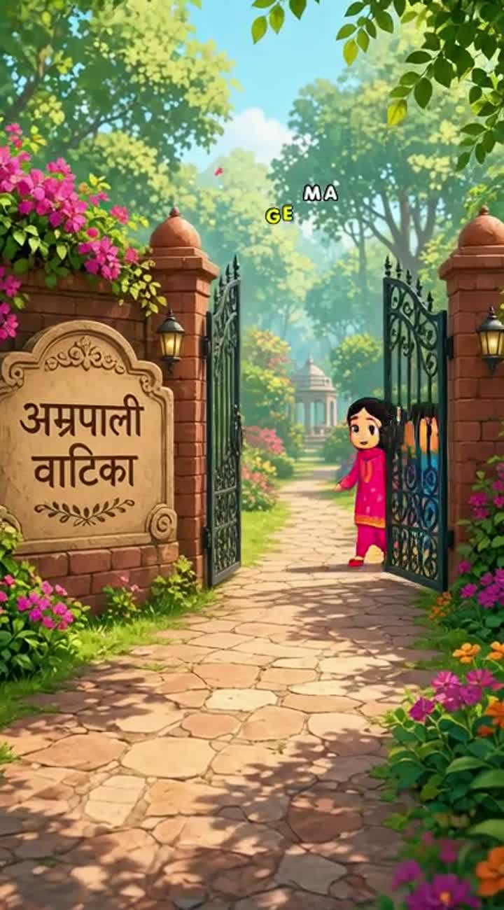 1 girl and 1 boy girl name amrapali and Boy name Dharmik make… — AI cartoon