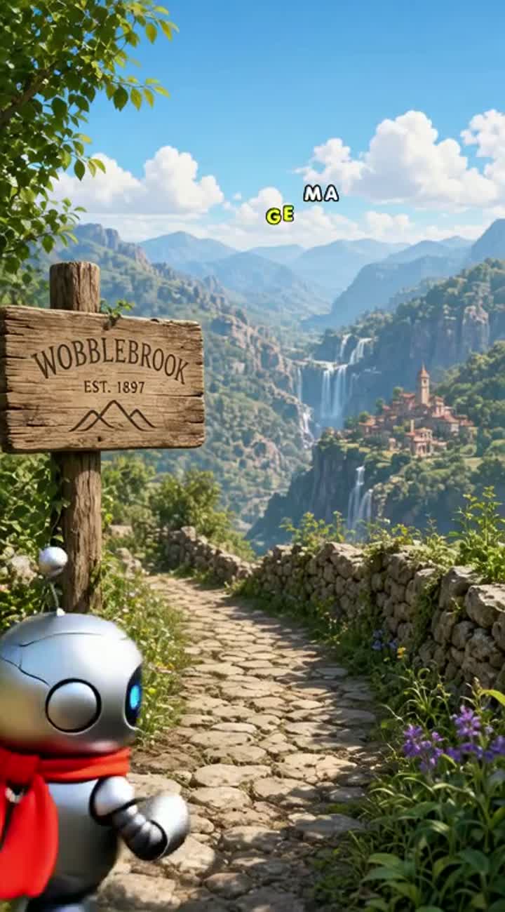A cartoon character named Pip: a small round robot with a dented… — AI cartoon