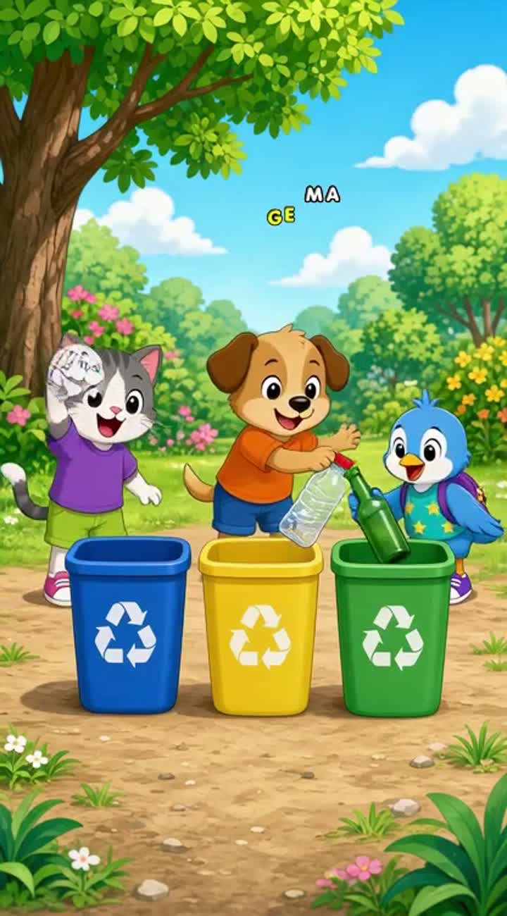 Adorable 2D cartoon kids style — AI cartoon