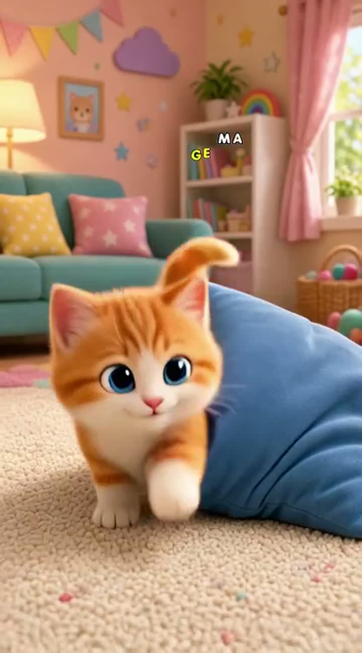 A vibrant, high-quality 3D cartoon with adorable Pixar-inspired… — AI cartoon