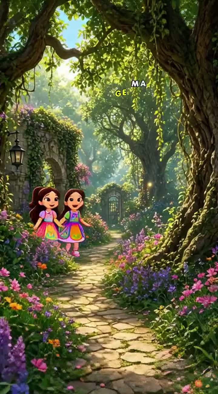 Two best friends, Malika and Zuhra, happily walking home… — AI cartoon