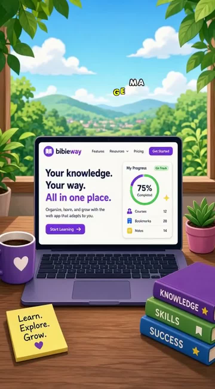 Video about a web app caled bibileway thank you make it catchy… — AI cartoon