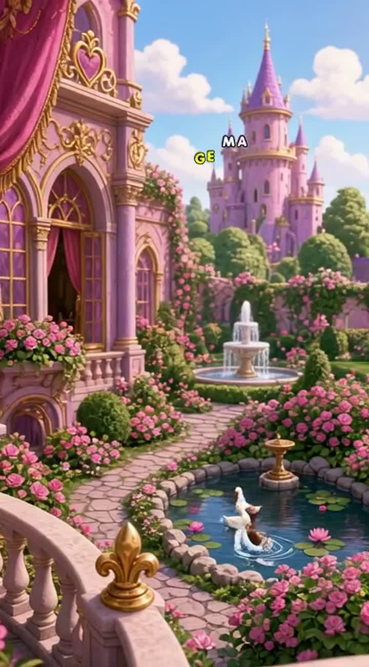 About little princess Arina on her 6th birthday — AI cartoon