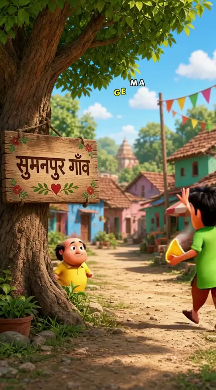 Original 3D animated comedy cartoon in Hindi for YouTube — AI cartoon