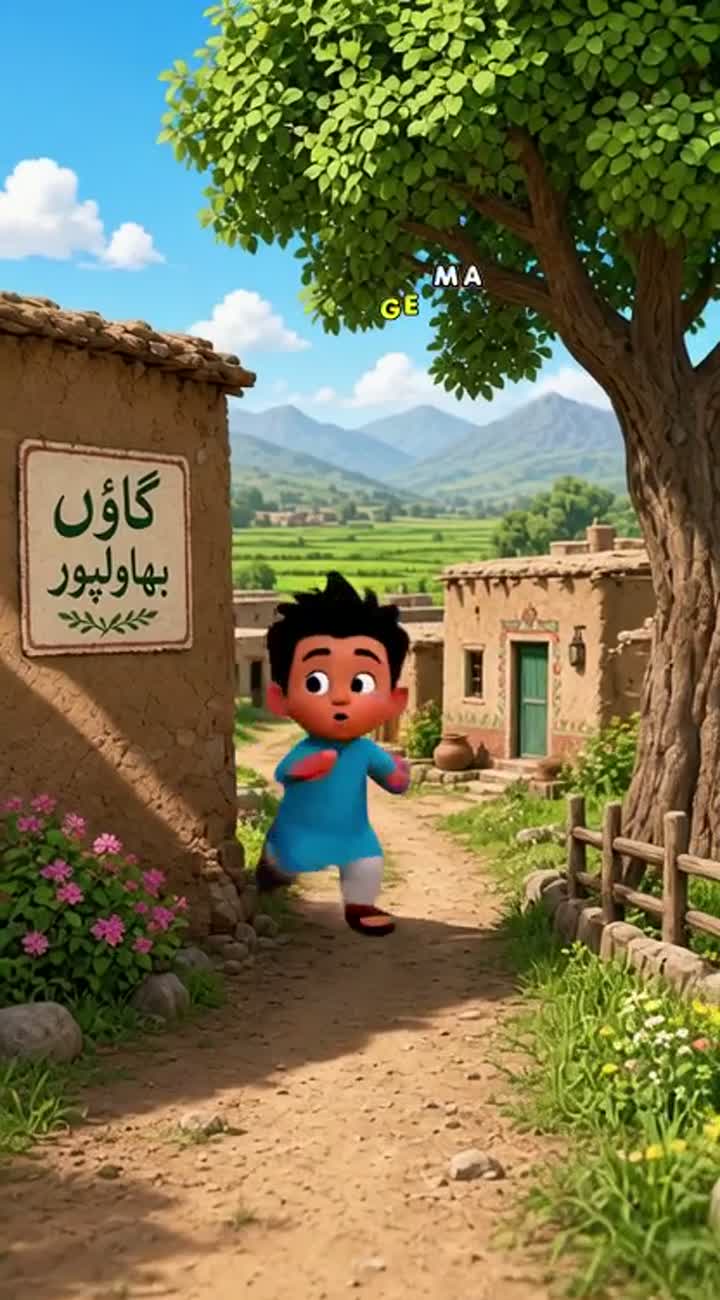 A funny 3D cartoon boy named ZORO and his chubby friend CHIKU… — AI cartoon
