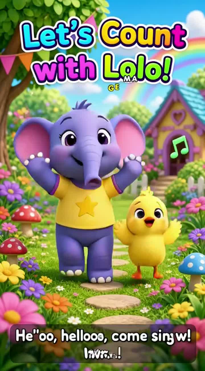 Fun, colourful, high-quality 3D animated educational music video… — AI cartoon