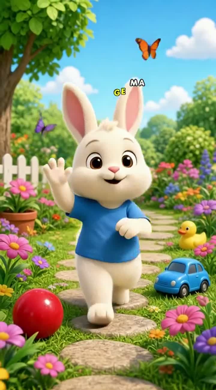 Benny Bunny Learns His Colours — AI cartoon
