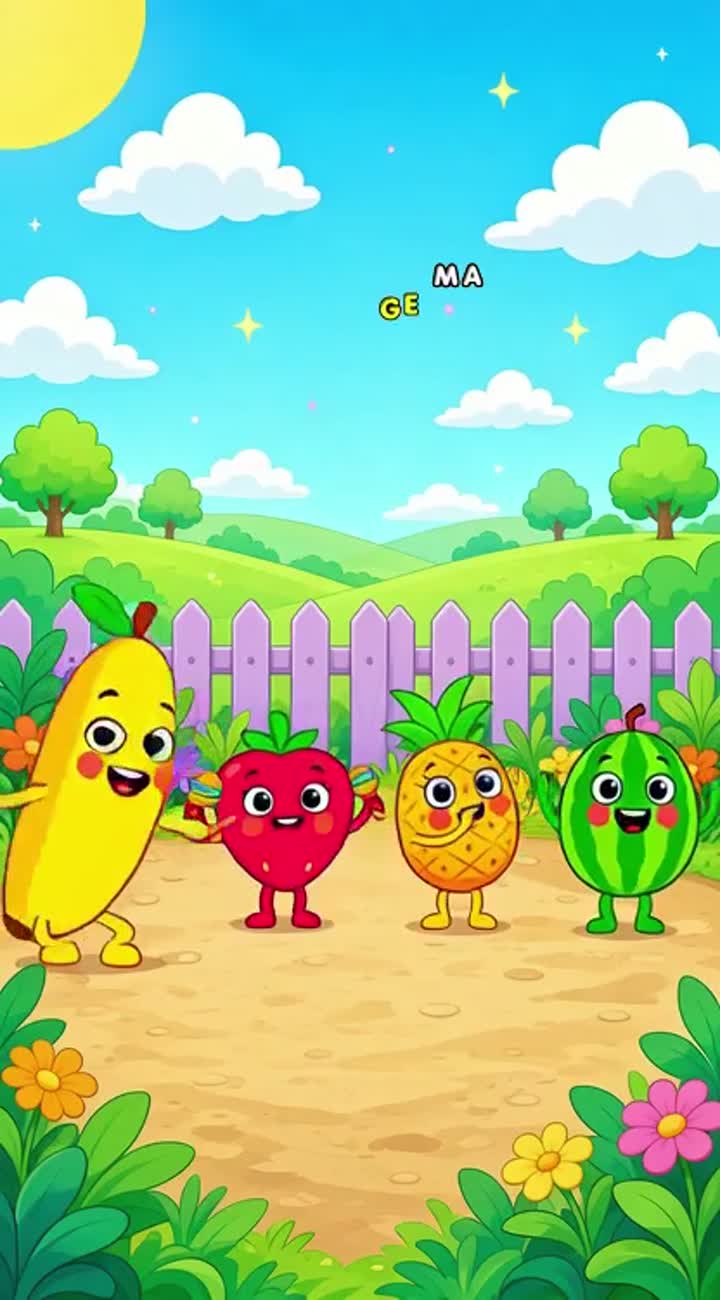 Original 2D cartoon nursery rhyme video for children aged 2-6 — AI cartoon