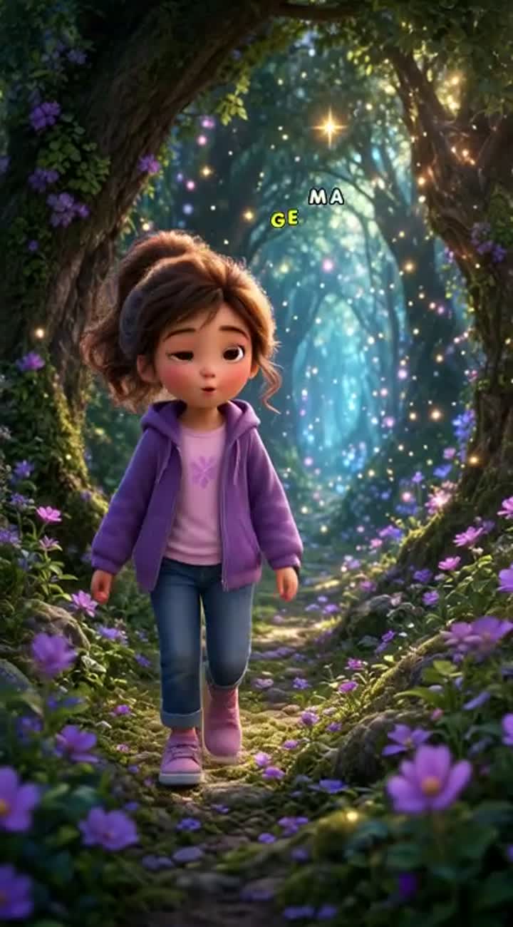 As a gentle, beautiful 3D animated film for a five-year-old girl — AI cartoon