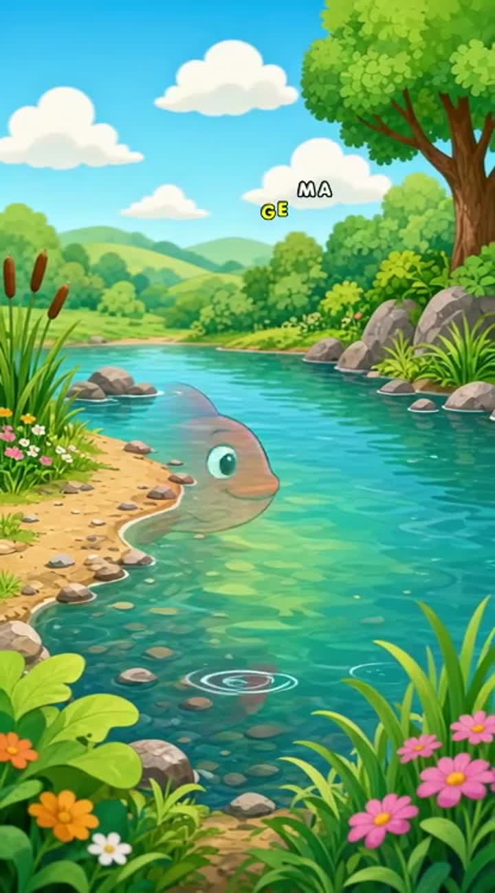 Crée une chanson pour enfants en turc intitulée « Kırmızı Balık… — AI cartoon