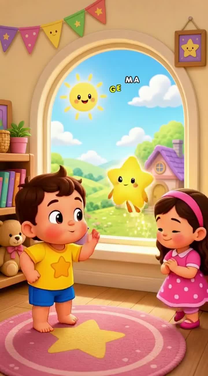 Cute toddler-style Hindi voice for Golu, soft tiny magical voice… — AI cartoon