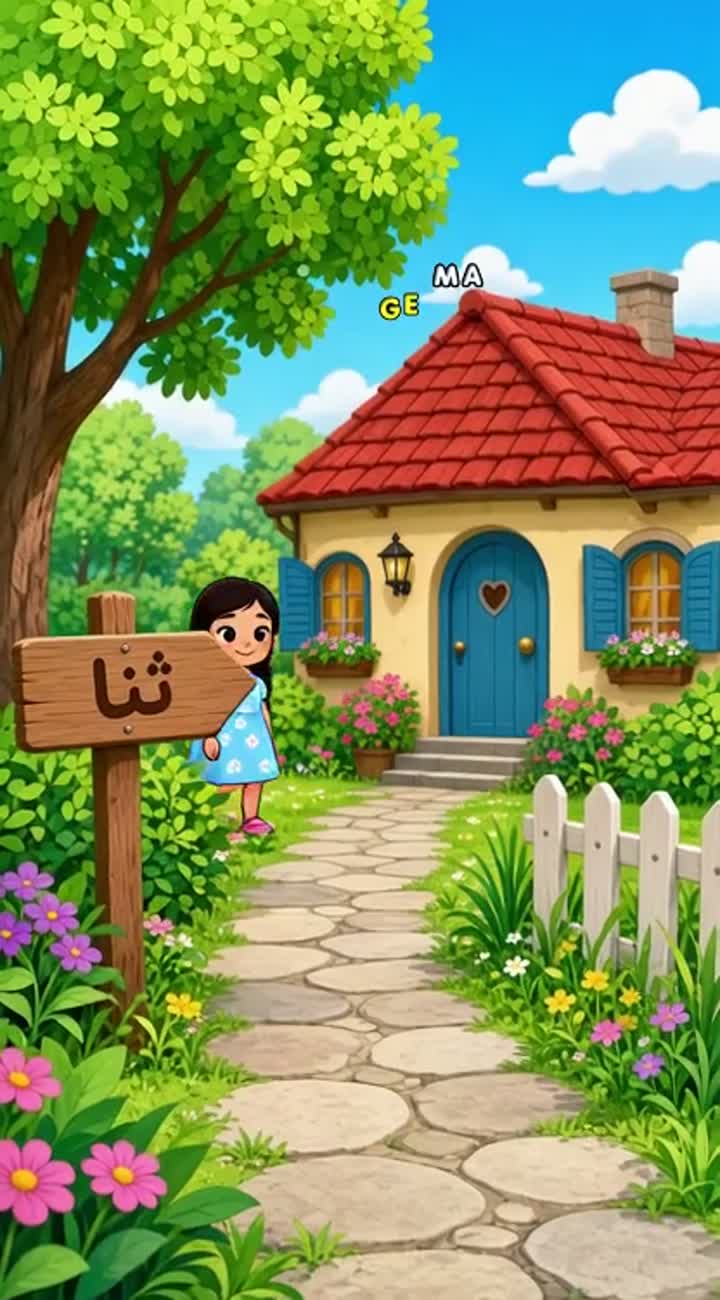 بچه بگه سلام ثنا Animated cartoon with smooth animation… — AI cartoon