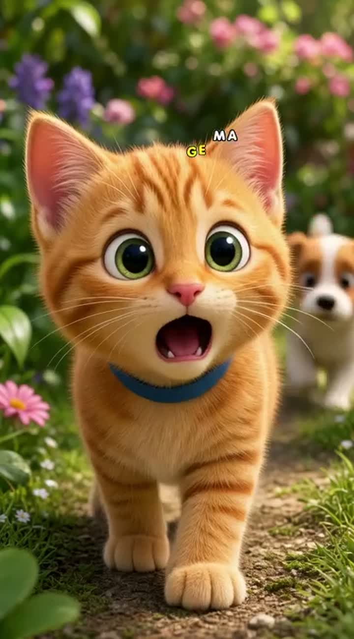 Vibrant, colorful 3D animated cartoon with cute characters… — AI cartoon