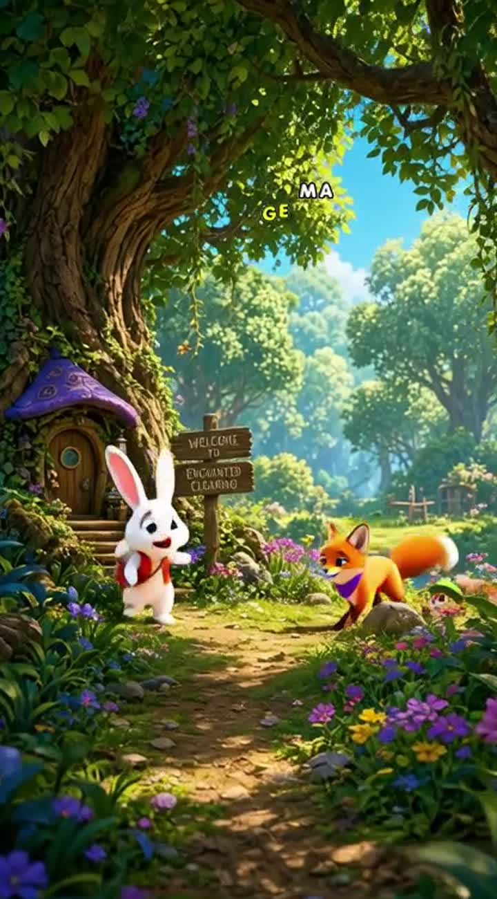 Bunny, a cheerful, kind, curious rabbit with an energetic boy's… — AI cartoon