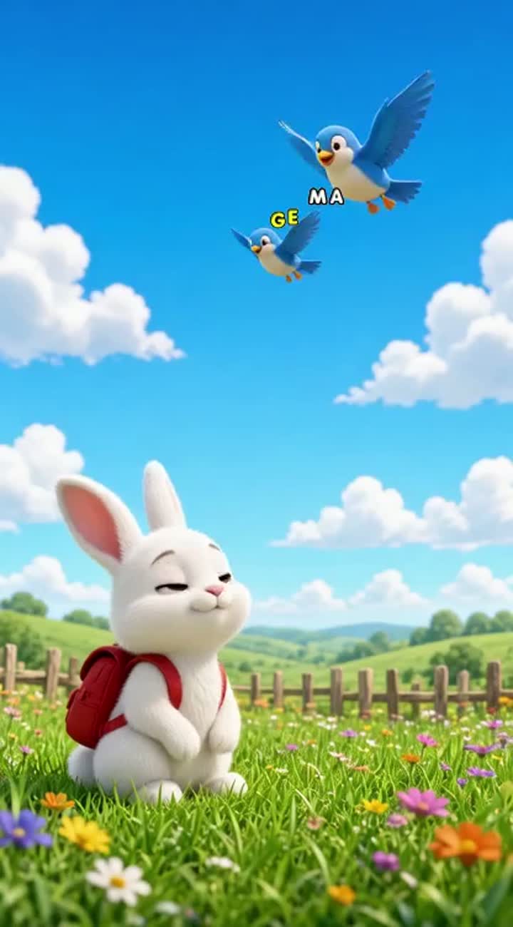 The Rabbit Who Tried to Fly — AI cartoon