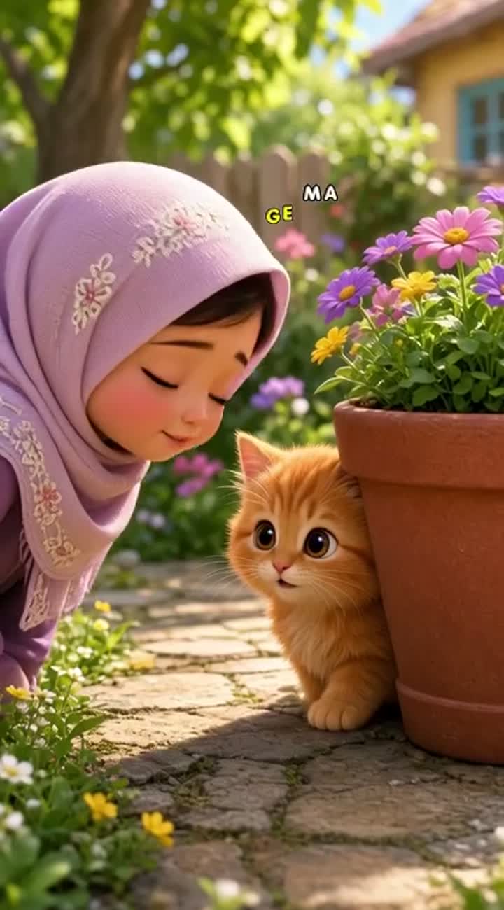 High-quality stylized 3D family animation, vertical 9:16 — AI cartoon