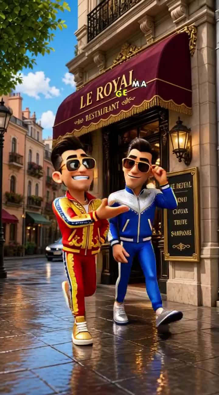 Funny 3D animated cartoon comedy featuring two fictional adult… — AI cartoon