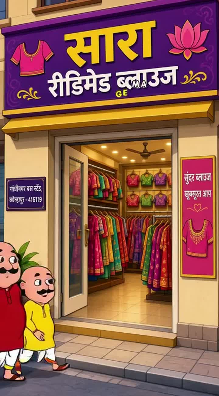 Vertical 9:16 animated cartoon advertisement — AI cartoon