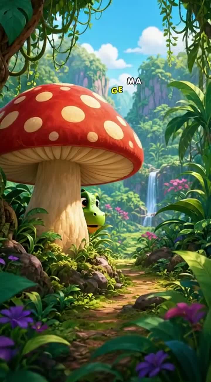 In a magical jungle! — AI cartoon