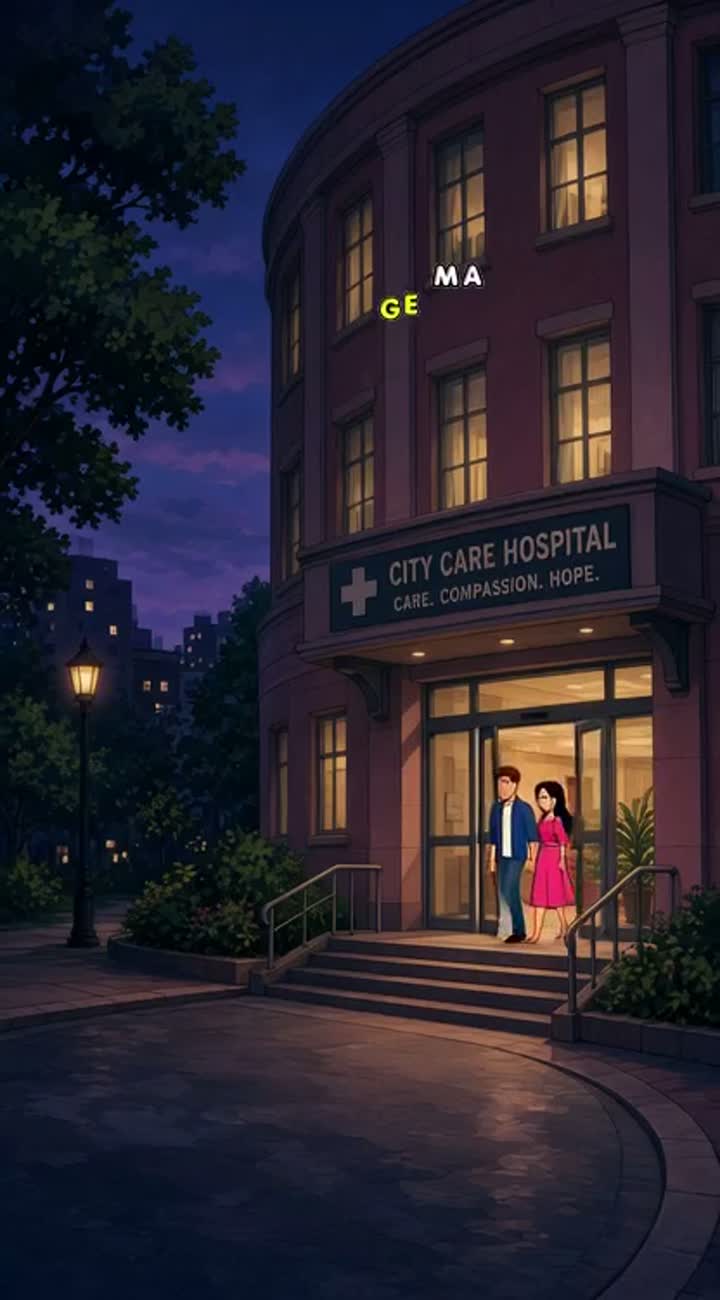 Emotional 2D cinematic cartoon animation titled "Two Destinies — AI cartoon