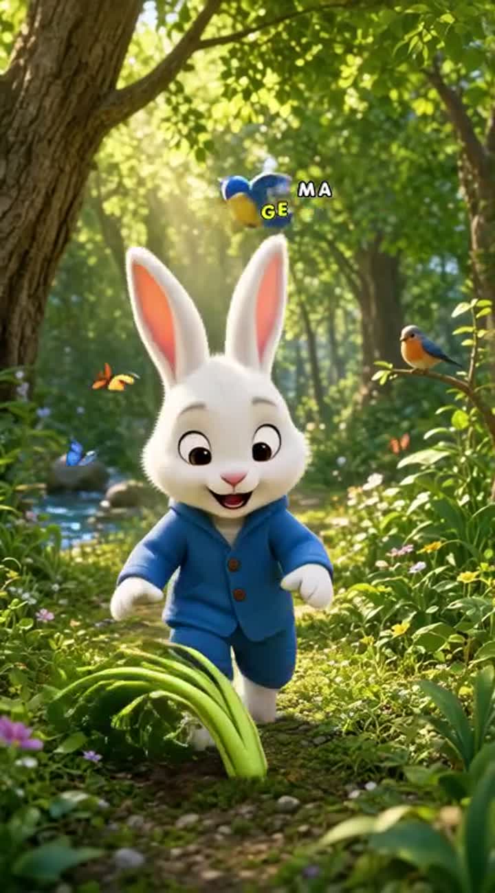 Short, continuous 3D animated cartoon clip in a vibrant, warm… — AI cartoon