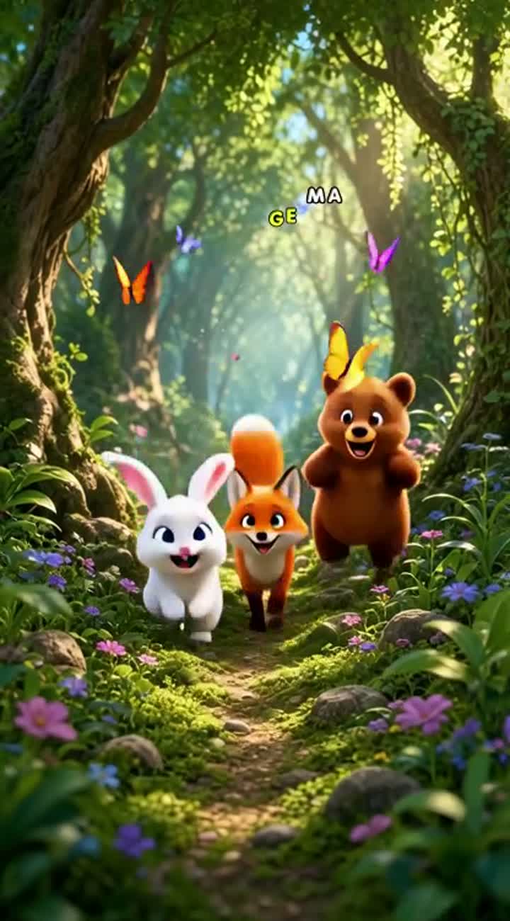 A beautiful 3D animated children's cartoon — AI cartoon