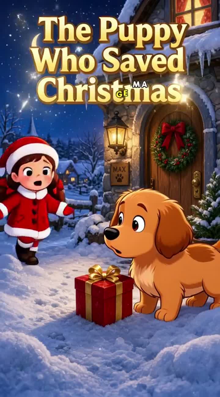 The Puppy Who Saved Christmas — AI cartoon