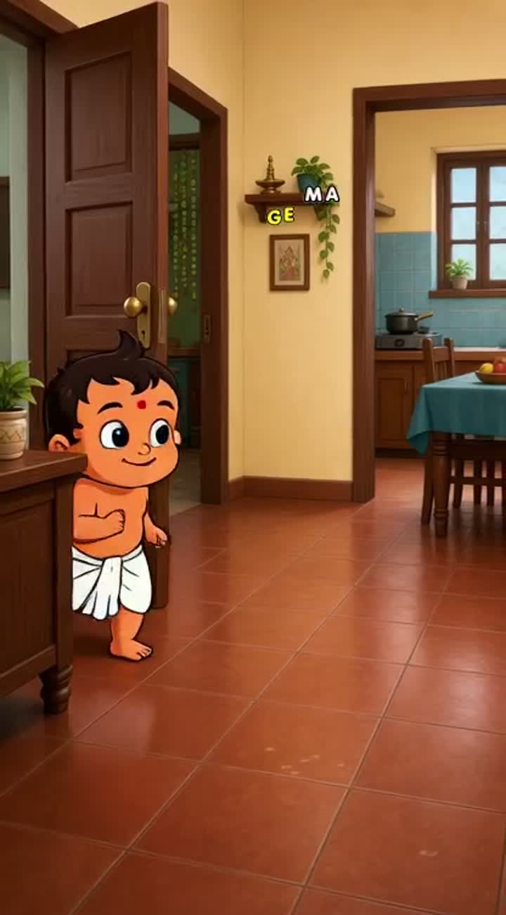 This should be a cartoon where the 3 year old naughty baby… — AI cartoon